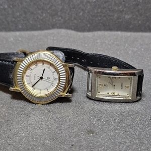 Lot Of 2 Paul Sebastian Unisex Quartz Watch For Parts Or Repair Untested